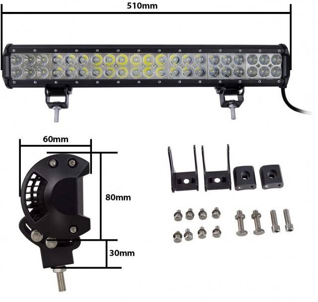 Proiector led bar 126W, 48leduri 51cm)