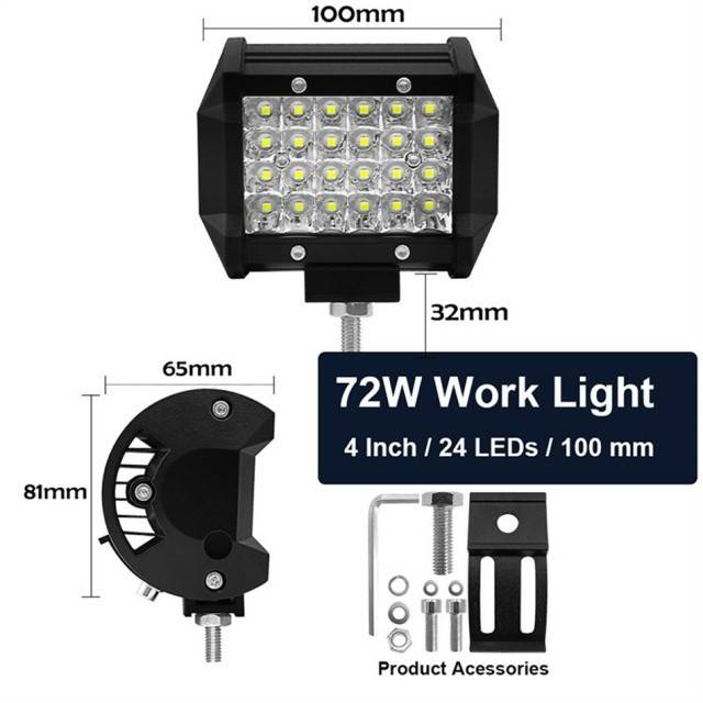 Proiector led bar 72W, 24 leduri (10cm)