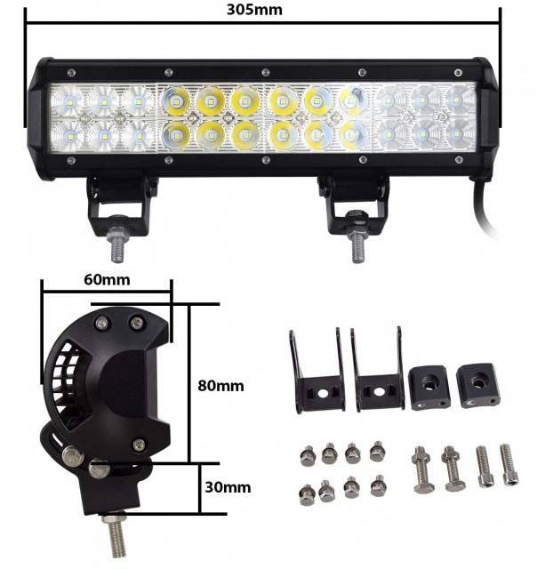 Proiector led bar 72W, 24 leduri (30cm)