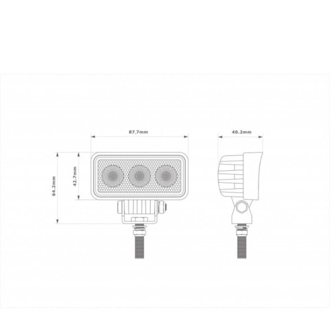 Proiector LED dreptunghiular 9W