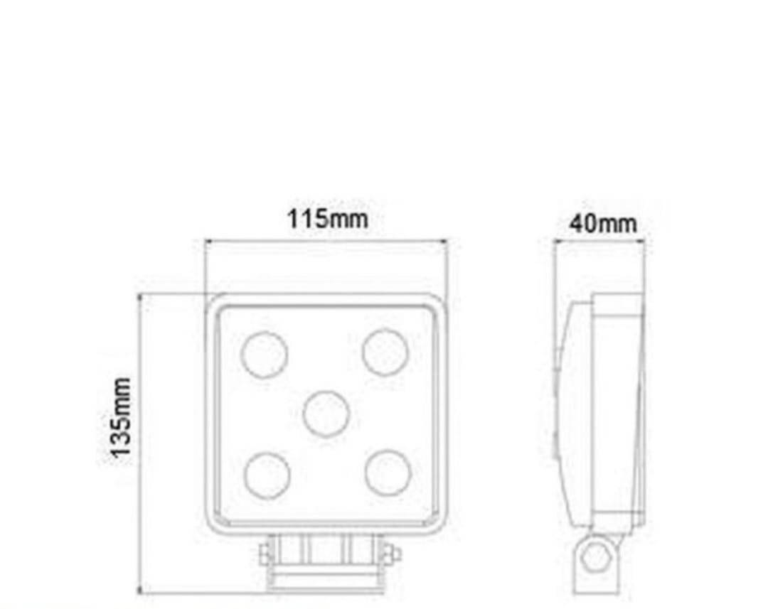 Proiector LED patrat 15W