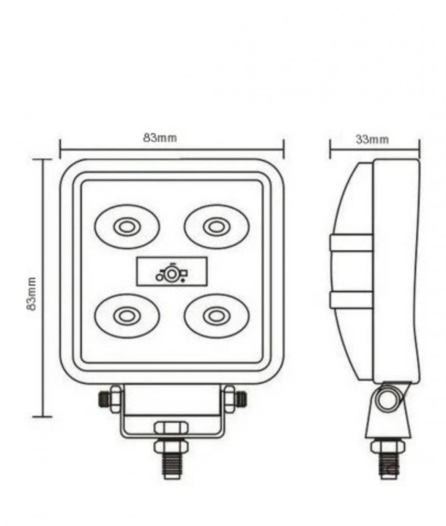 Proiector LED patrat 15W