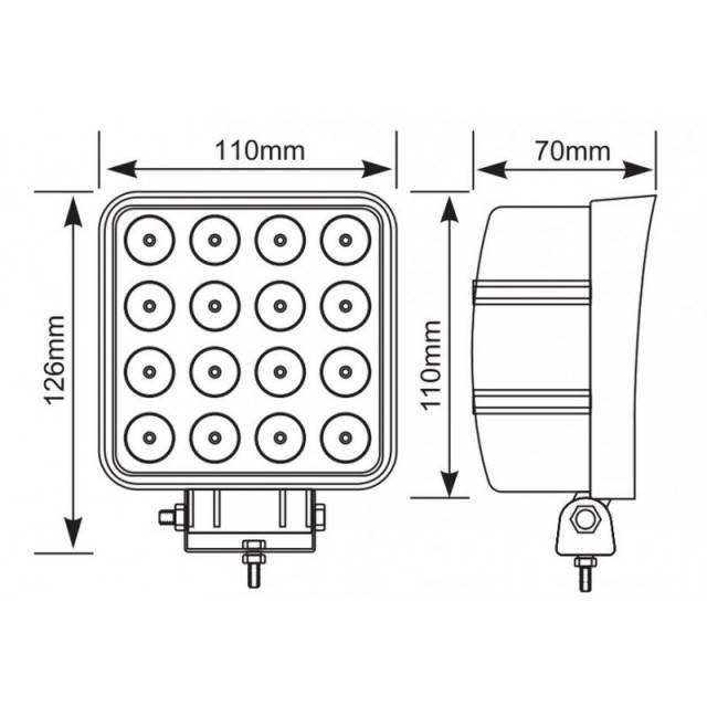 Proiector LED patrat 48W