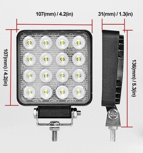 Proiector LED patrat 48W (varianta SLIM) - ECONOMY