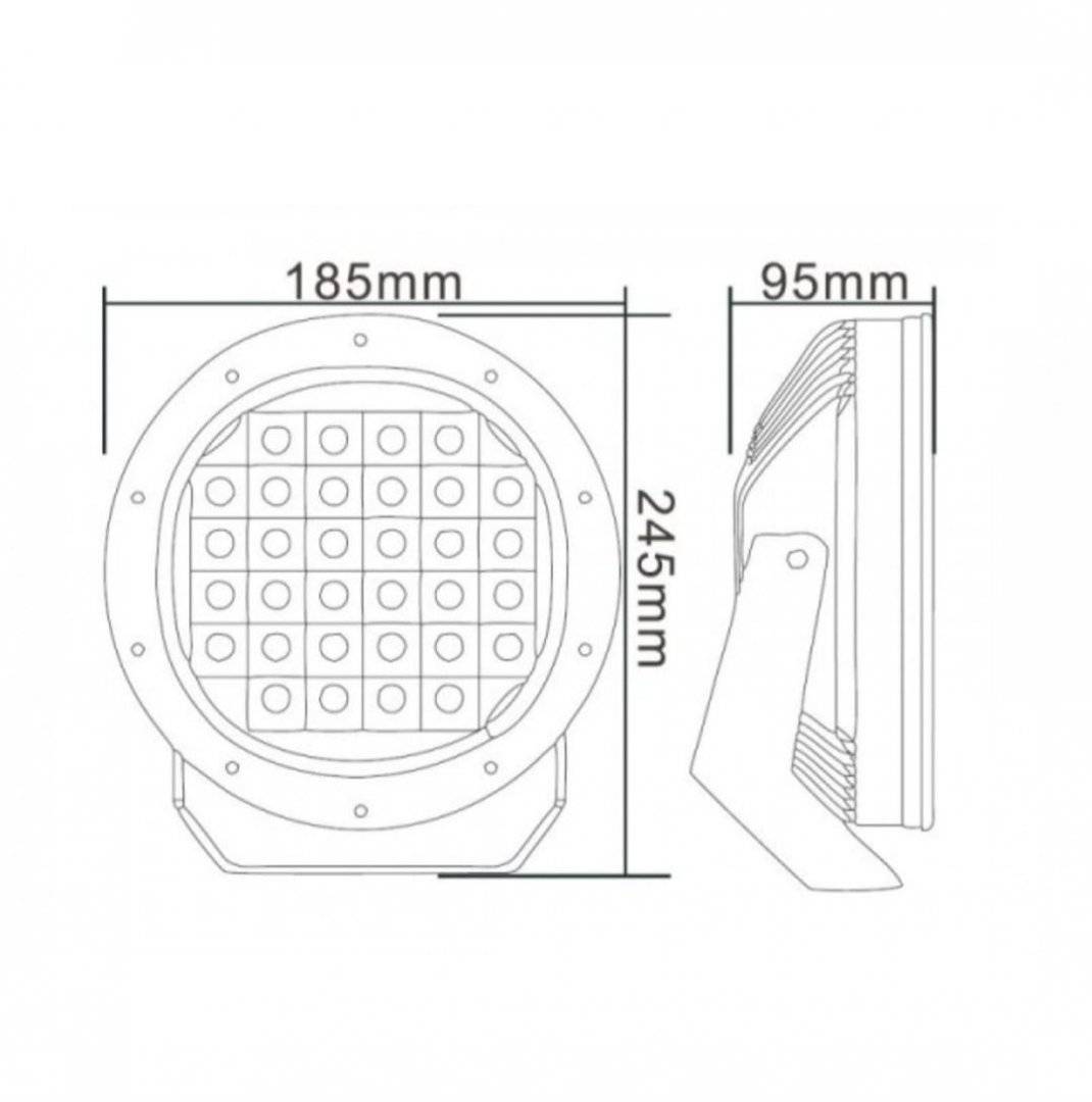 Proiector LED rotund cu pozitie 68W