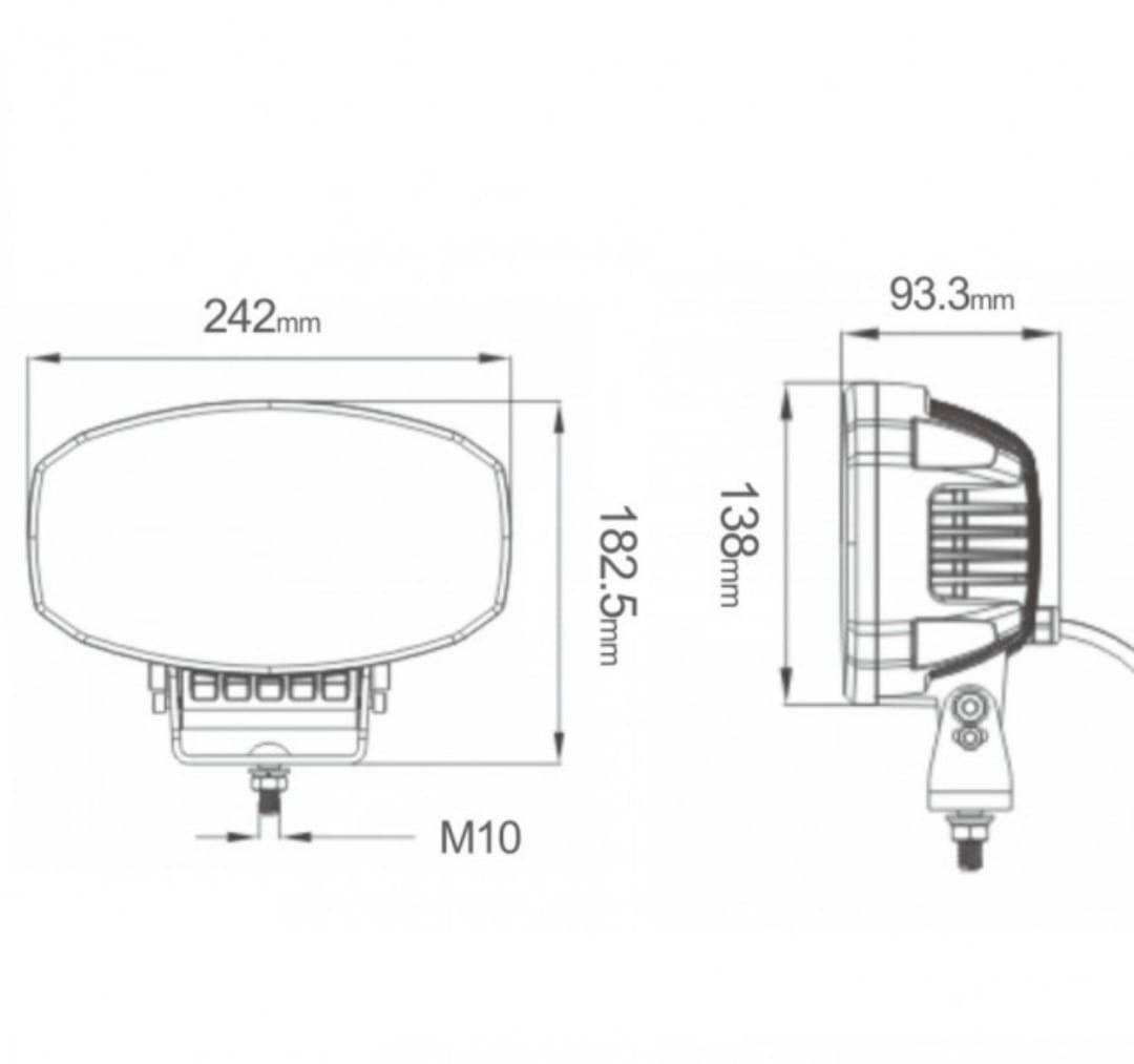 Proiector LED rotund cu pozitie 88W