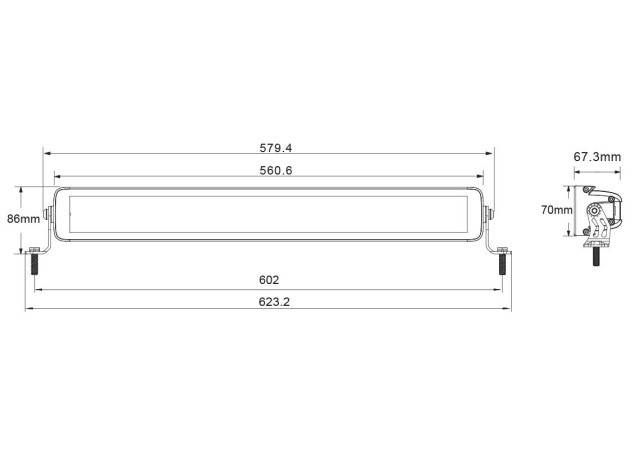 Proiector LED tip bara 12/24V 83W VIGNAL