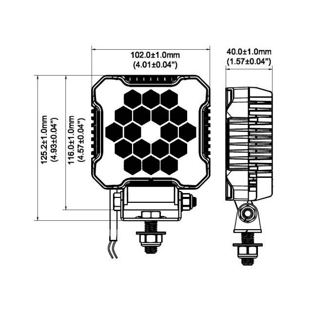 Proiector patrat 18xLED-URI - REZISTENTA LA APA IP68