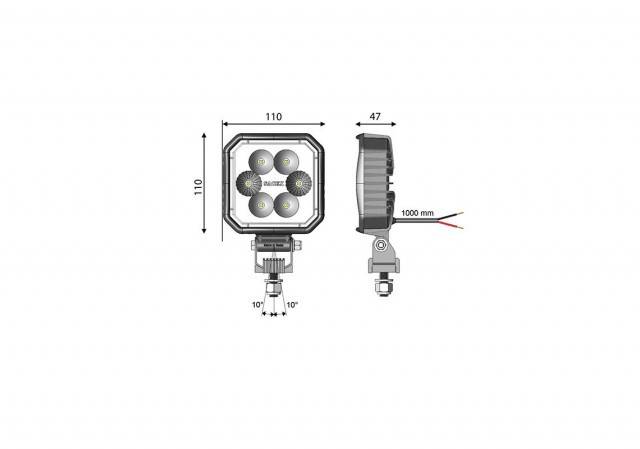 Proiector patrat LED 110X110mm VIGNAL