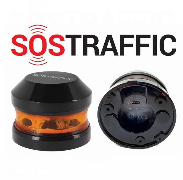 Proiector stroboscopic, girofar galben, incarcare USB, SOSTRAFFIC Baliza 1 Atressa
