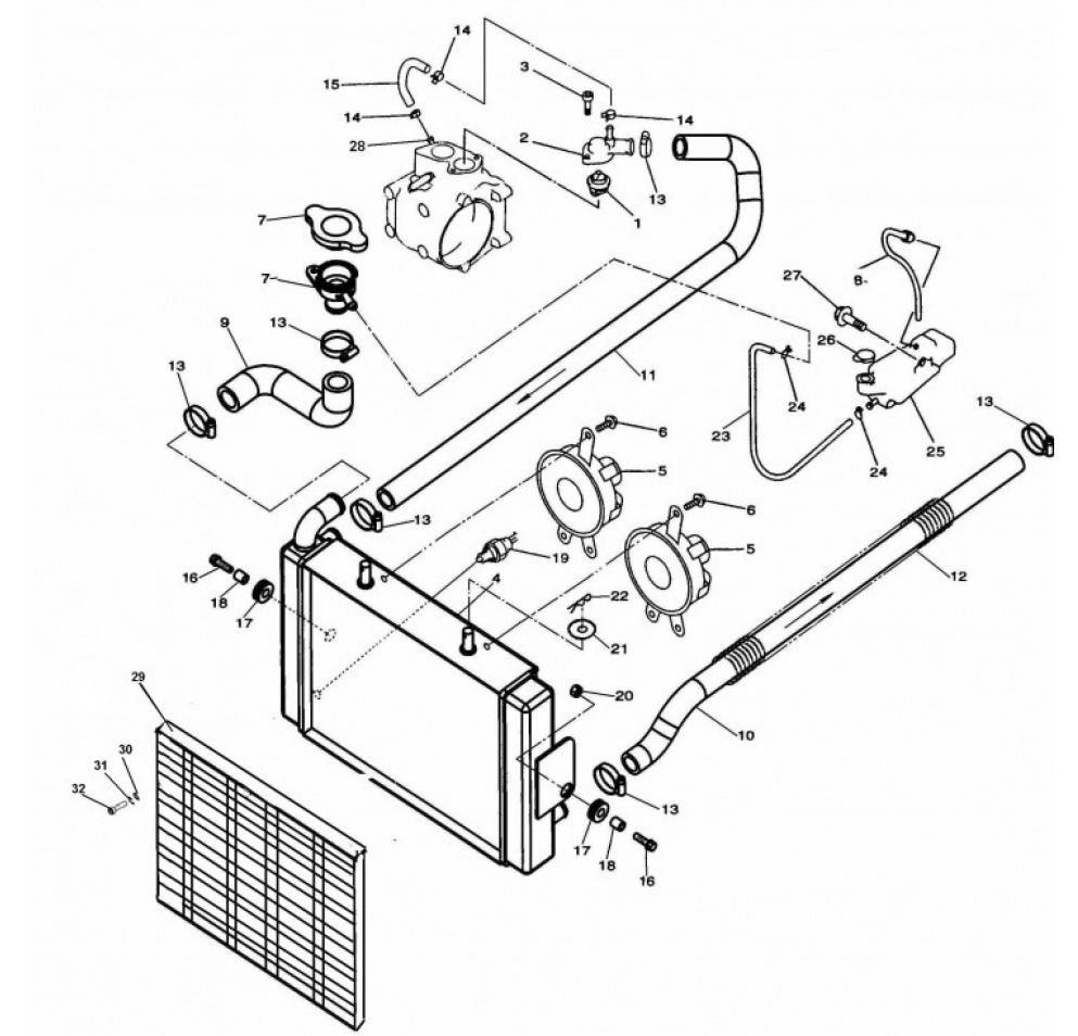 Radiator ATV Linhai 300cc OEM 22904T