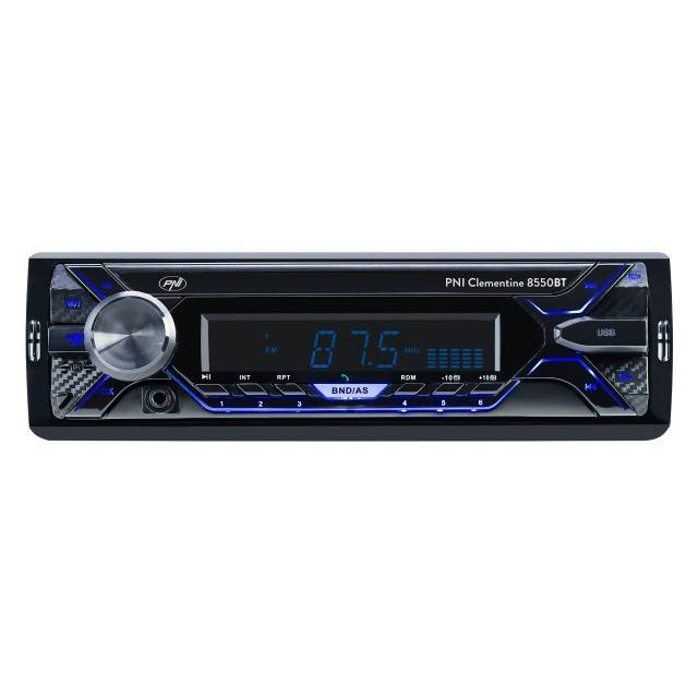 Radio MP3 player auto PNI Clementine 8550BT, fata detasabila, 4x45w, 12V, 1 DIN, cu SD, USB, AUX, RCA