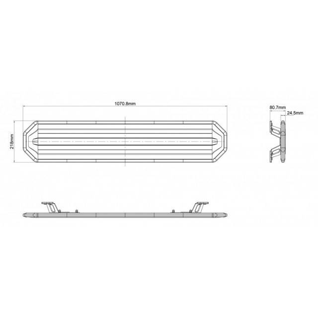 Rampa avertizare LED 1071mm R10 R65