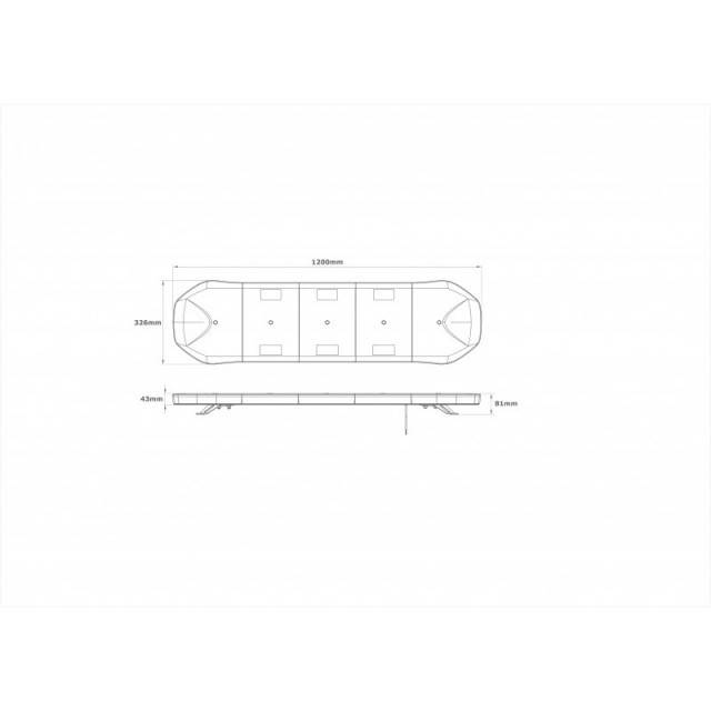 Rampa girofar led 120 cm