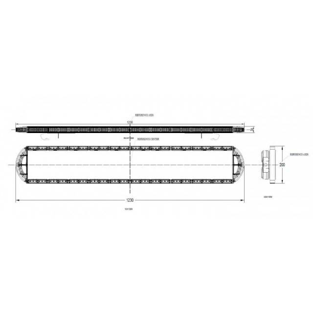Rampa girofar led 123 cm - cu telecomanda