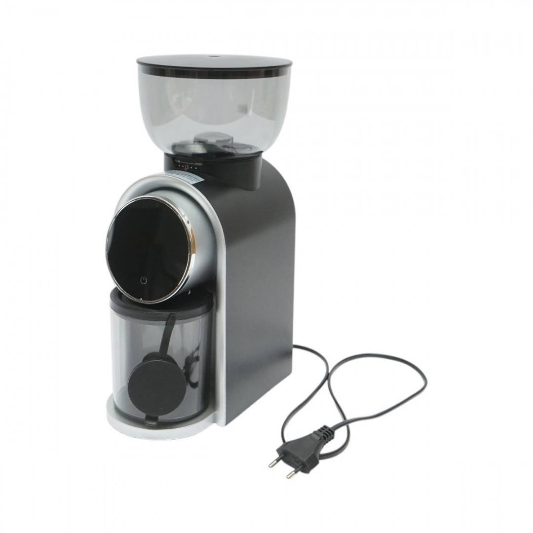 Rasnita electrica de cafea automata 150W, 220V, reglaj macinare 25 trepte, afisaj digital touch, bavuri conice, recipient boabe 250g