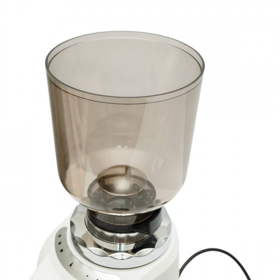 Rasnita electrica de cafea automata 180W, 220V, reglaj macinare 80 trepte, bavuri plate 50mm, recipient boabe 500g