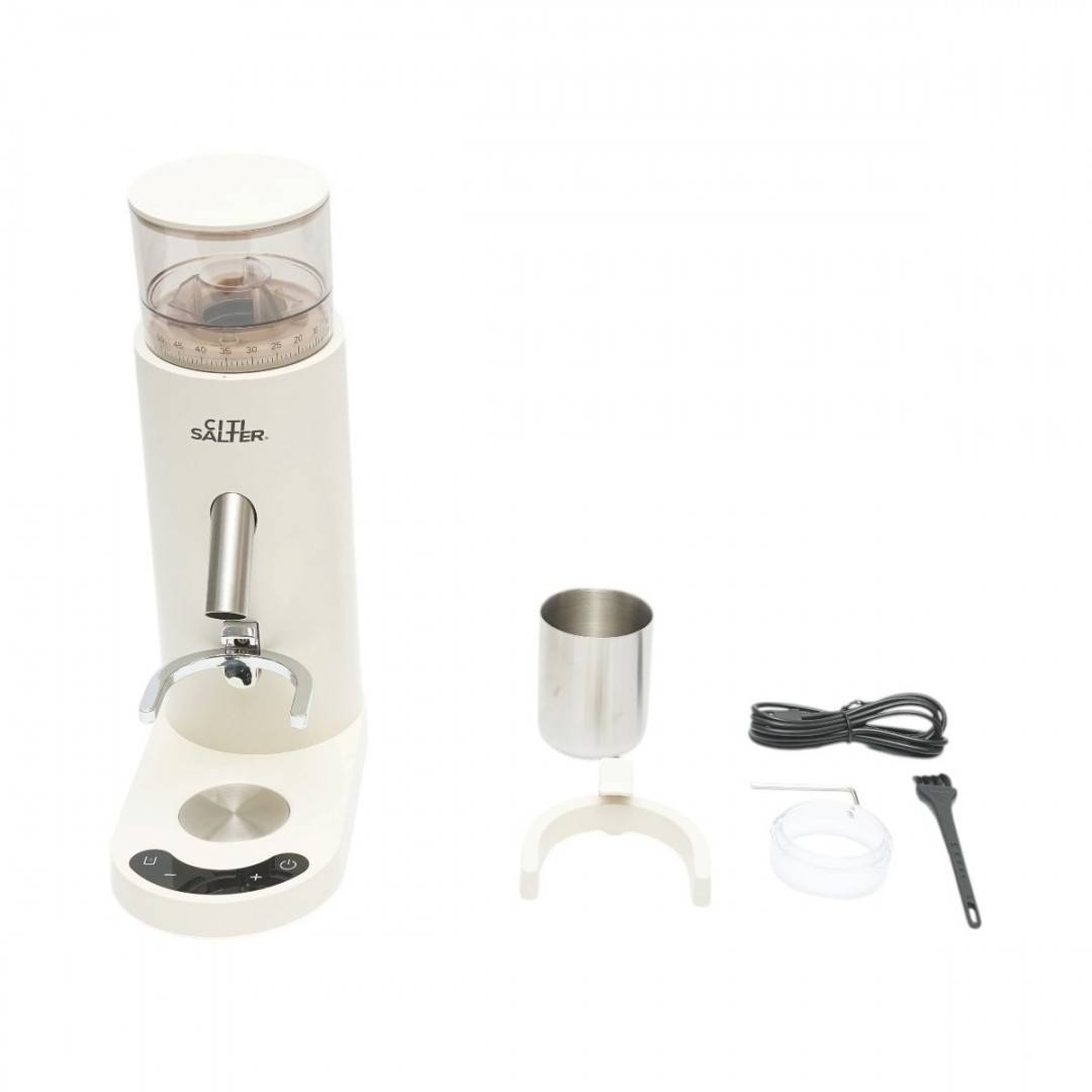 Rasnita electrica de cafea portabila cu acumulator 2600mAh, 110W, reglaj macinare 60 trepte, bavuri conice 41mm, afisaj digital touch, reincarcabila