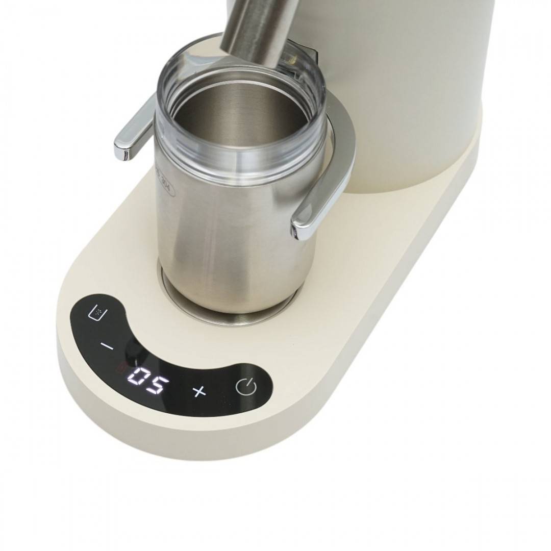 Rasnita electrica de cafea portabila cu acumulator 2600mAh, 110W, reglaj macinare 60 trepte, bavuri conice 41mm, afisaj digital touch, reincarcabila
