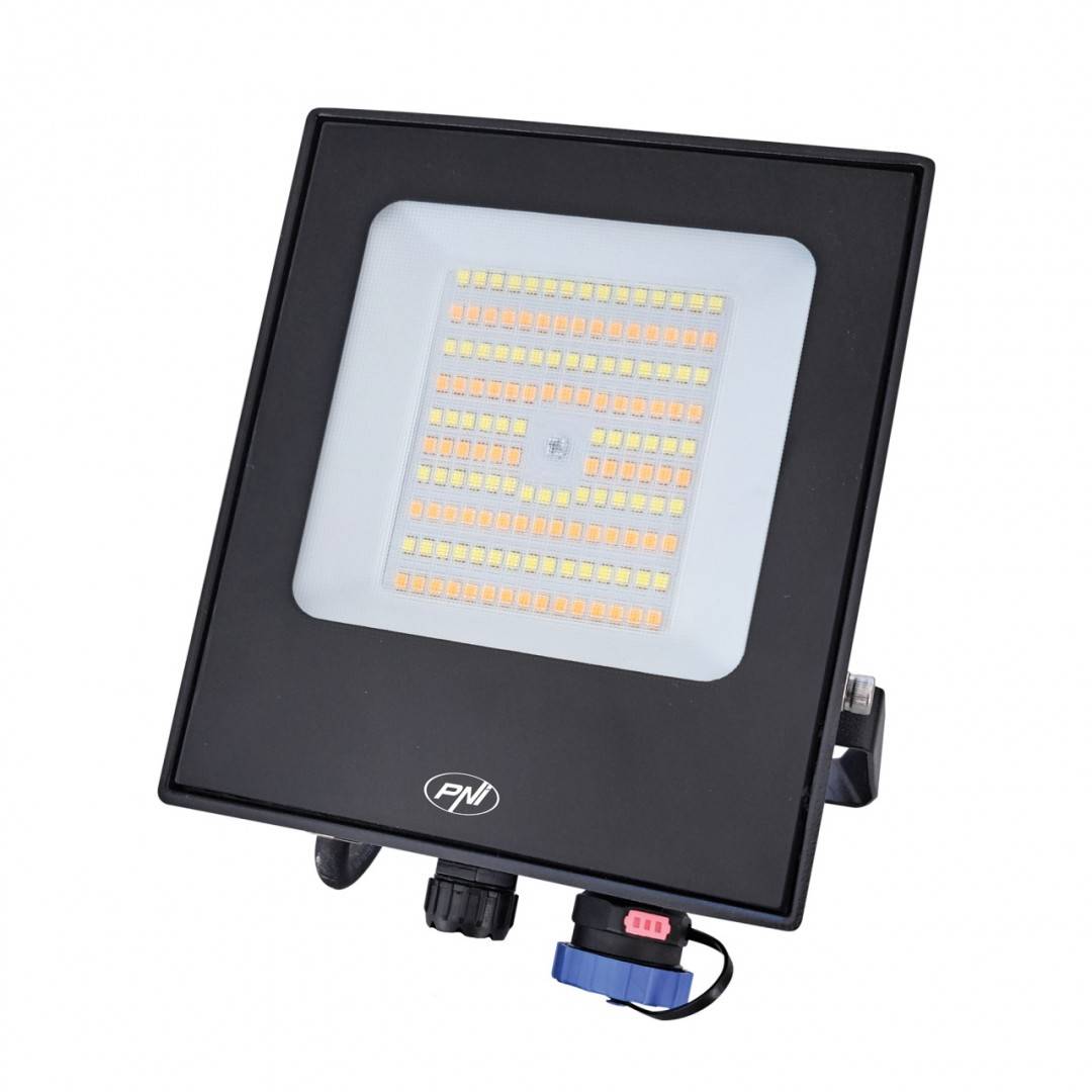 Reflector LED PNI GreenHouse WS550NP 50W alimentare 230V, temperatura de culoare reglabila (3000K, 4000K, 6500K), intensitate luminoasa reglabila