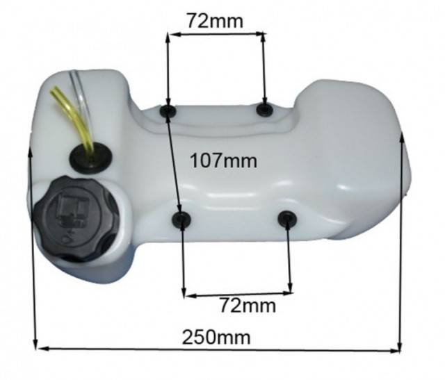 Rezervor benzina compatibil motocoasa Ruris DAC 210, DAC 310, 441, 431c
