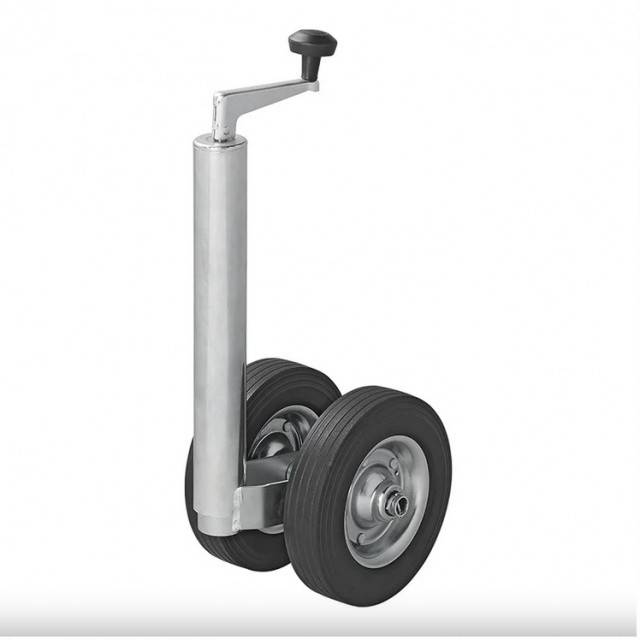 Roata de sprijin / manevra, teava de 48mm / anvelopa cauciuc plin 200 x 50 mm