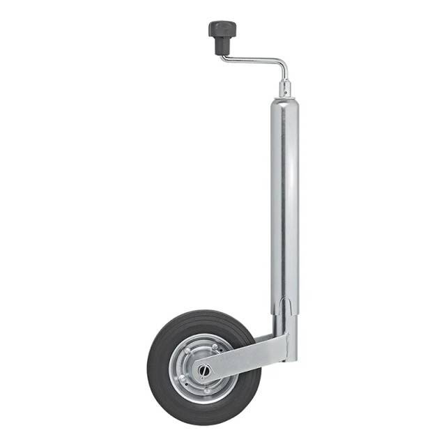 Roata de sprijin / manevra, teava de 48mm / anvelopa cauciuc plin 200 x 50 mm