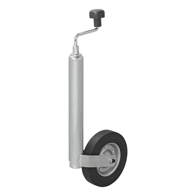 Roata de sprijin / manevra, teava de 48mm / anvelopa cauciuc plin 200 x 50 mm