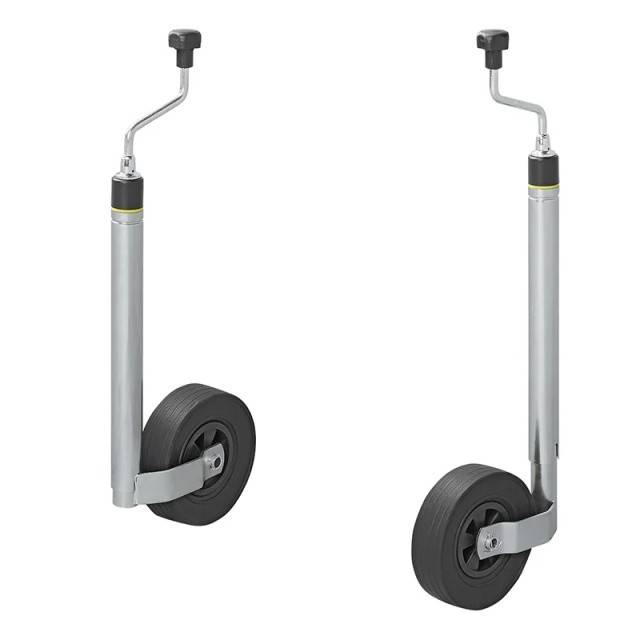 Roata de sprijin / manevra, teava de 48mm / anvelopa cauciuc plin 220 x 65 mm