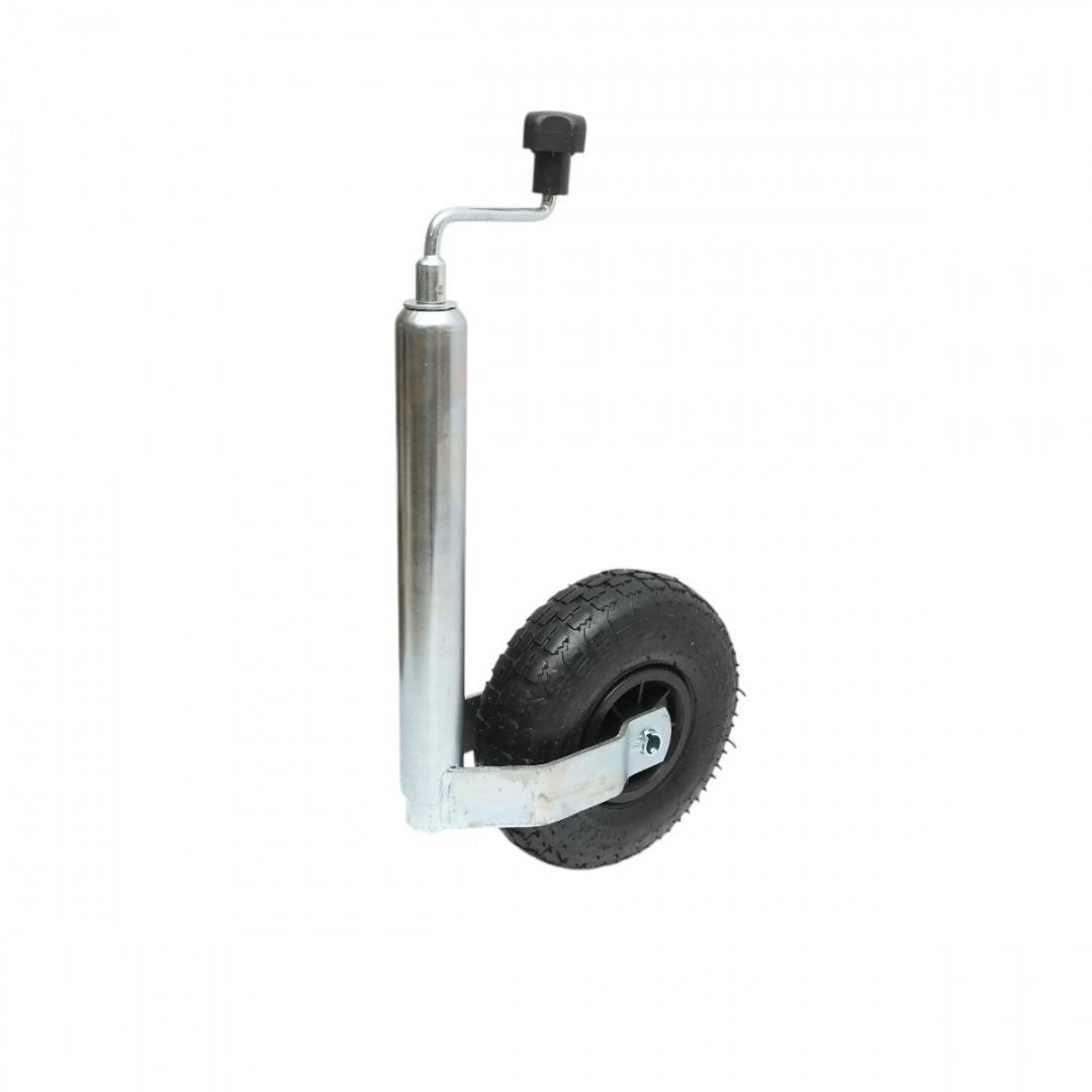 Roata de sprijin remorca cu roata pneumatica 260x85mm, diametru tub 48mm, reglabila 600-880mm, sarcina maxima 136kg Breckner Germany