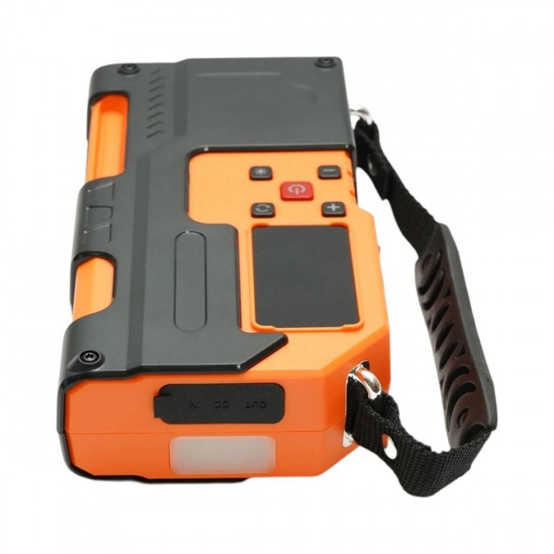 Robot pornire auto cu compresor aer portabil digital 150PSI, 12V, 120W, baterie Li-ion 8000mAh, Power Bank, lanterna LED, port USB/USB-C Breckner