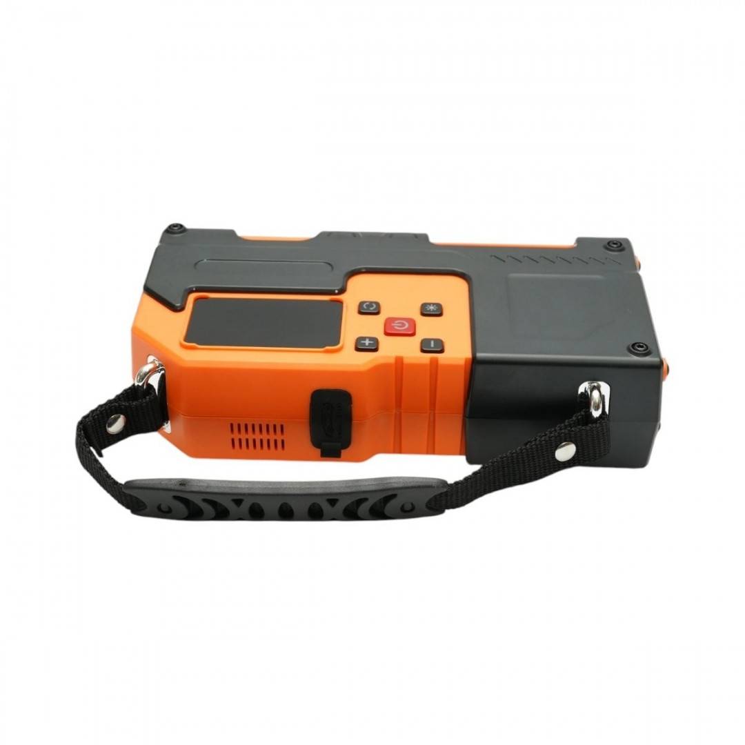 Robot pornire auto cu compresor aer portabil digital 150PSI, 12V, 120W, baterie Li-ion 8000mAh, Power Bank, lanterna LED, port USB/USB-C Breckner