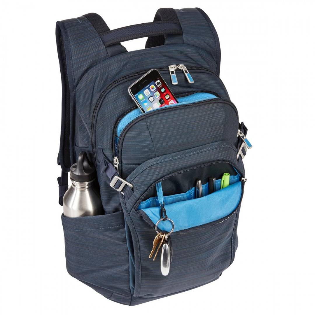 Rucsac urban cu compartiment laptop, Thule, Construct, 24L, Carbon Blue, model 2026