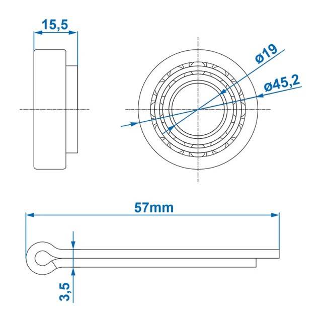 Rulment 11949/11910 19.05x45.23x15.49