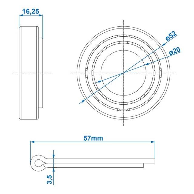Rulment 30304 20x52x16.2