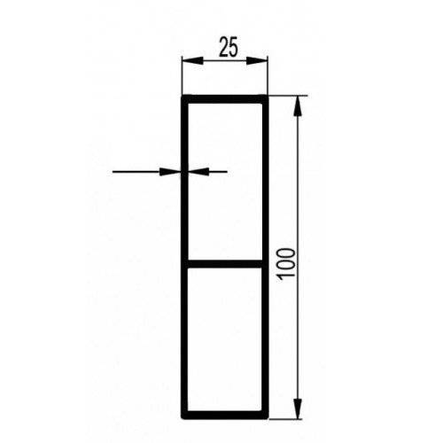 SCANDURI ALUMINIU PROFIL DREPT (parabiciclisti) 3208 mm