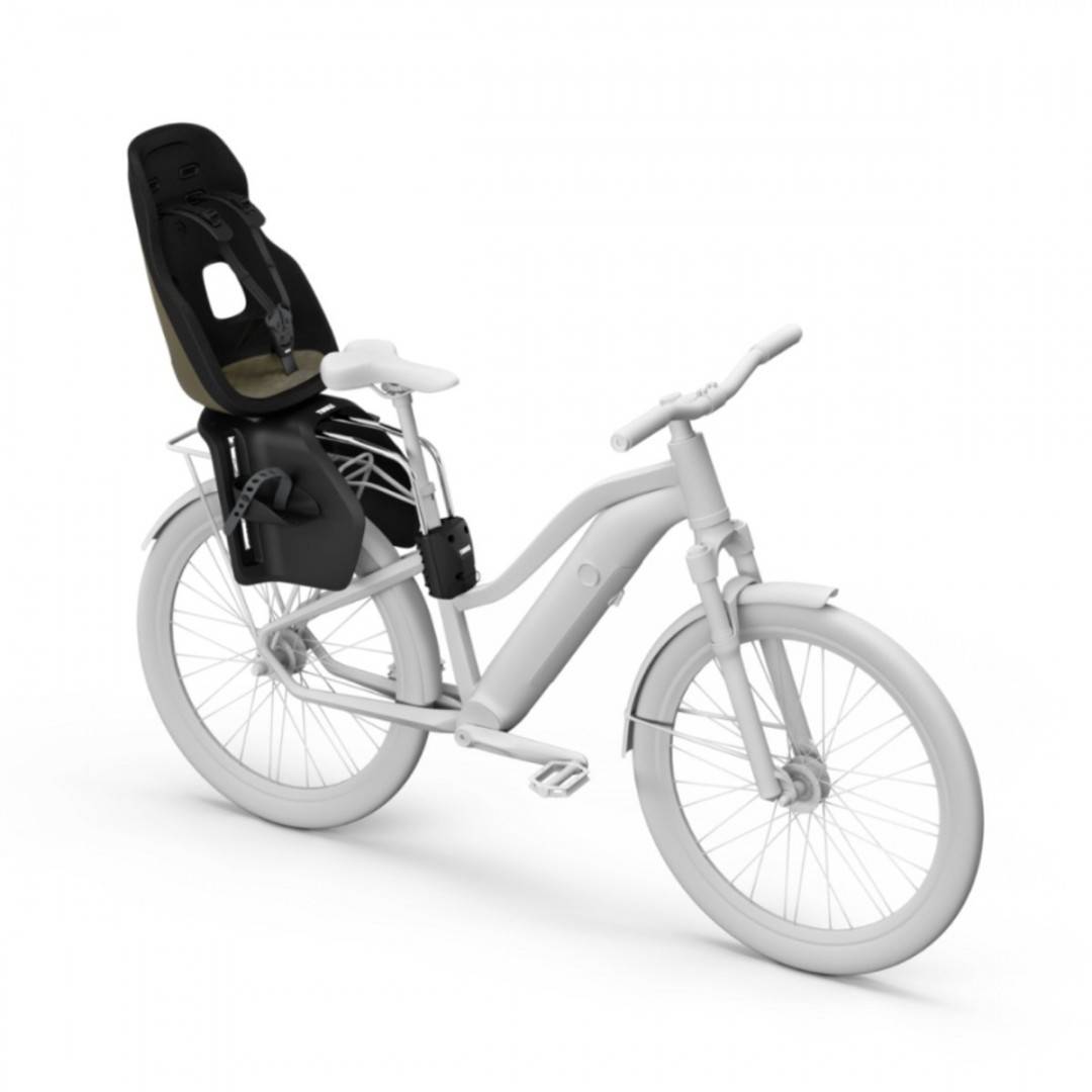 Scaun pentru copii, cu montare pe bicicleta in spate - Thule Yepp 2 Maxi Frame mounted, Deep Khaki