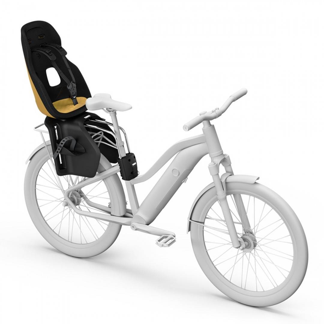 Scaun pentru copii, cu montare pe bicicleta in spate - Thule Yepp Nexxt 2 Maxi Frame mounted, Burnished Yellow