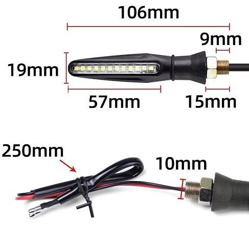 Semnale led scuter tip banda (rosu)