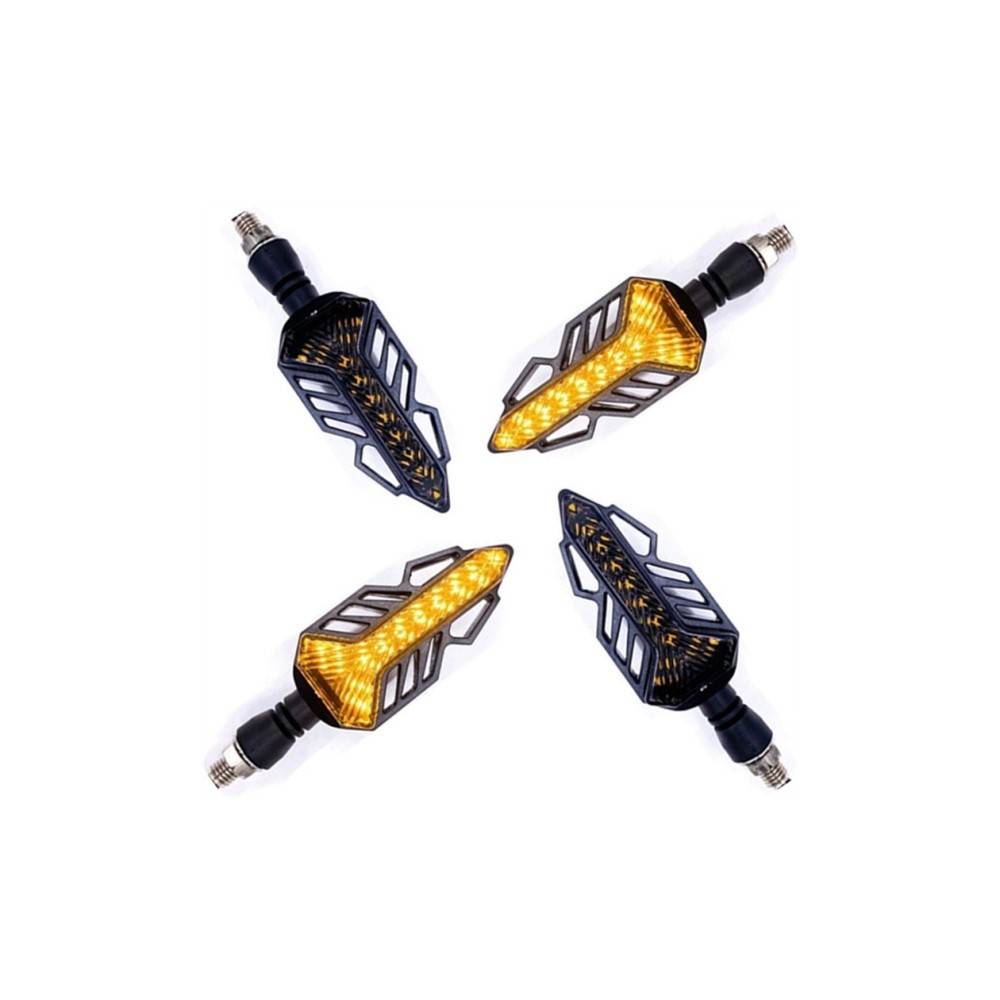 Semnalizare moto 12V cu semnalizare LED alba