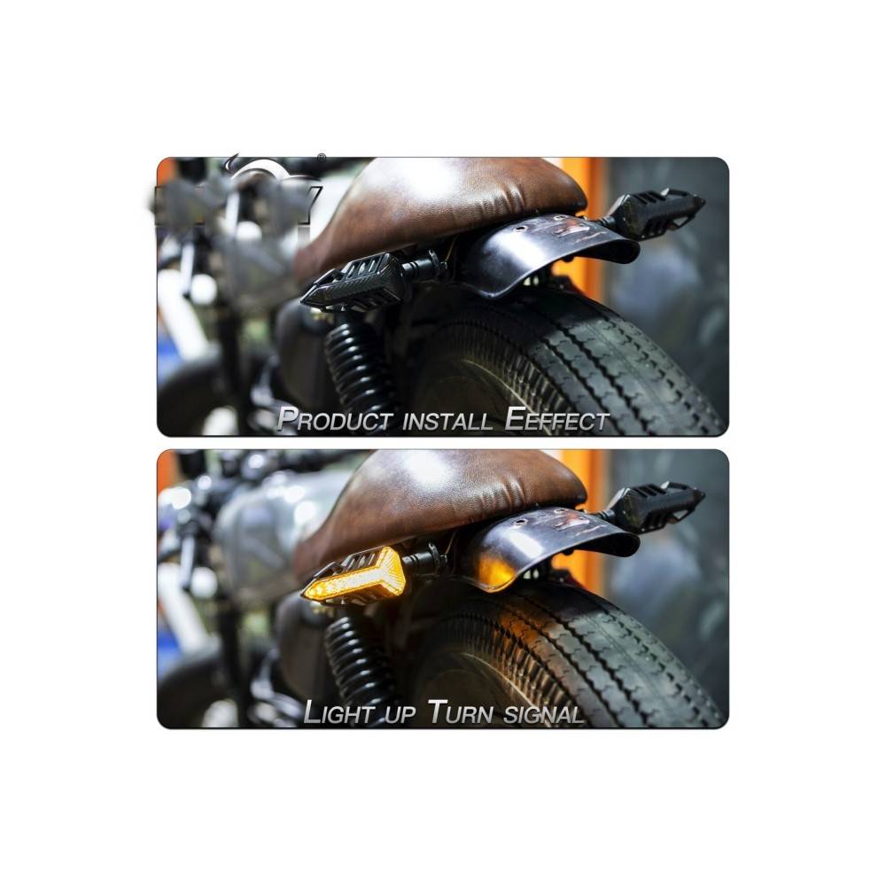 Semnalizare moto 12V cu semnalizare LED alba