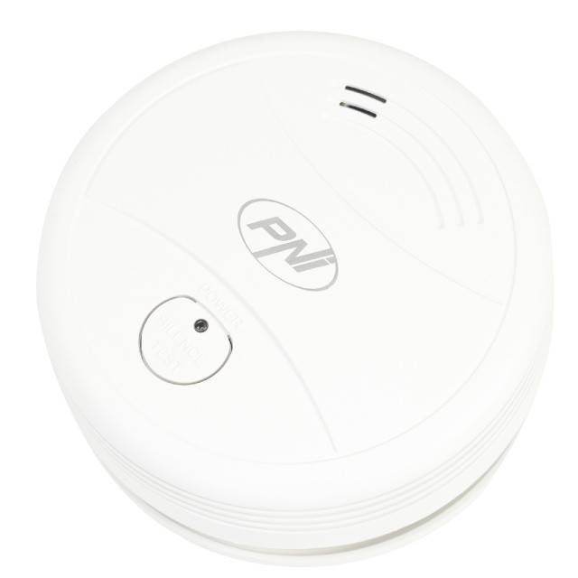 Senzor de fum PNI A024 cu Wi-Fi, control din aplicatia Tuya Smart, alimentare baterie 9V, 85dB, alarma sonora si vizuala, alarma silentioasa