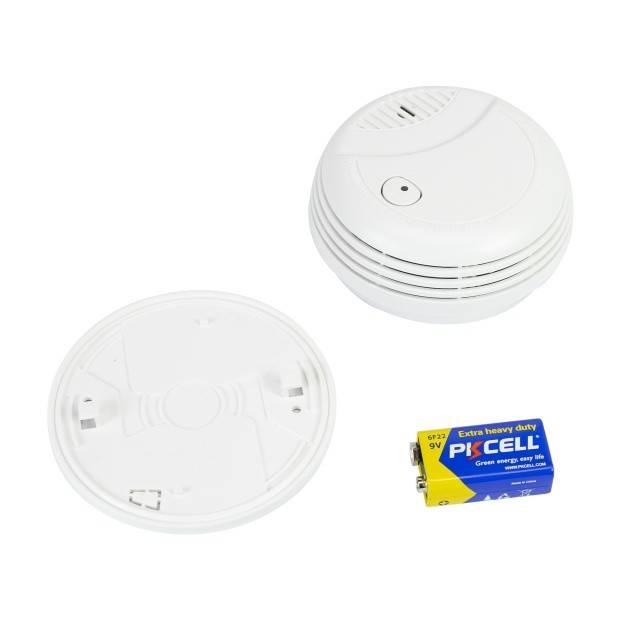 Senzor de fum PNI A437, standalone, cu alarmare sonora si luminoasa, 85dB, interior, alb