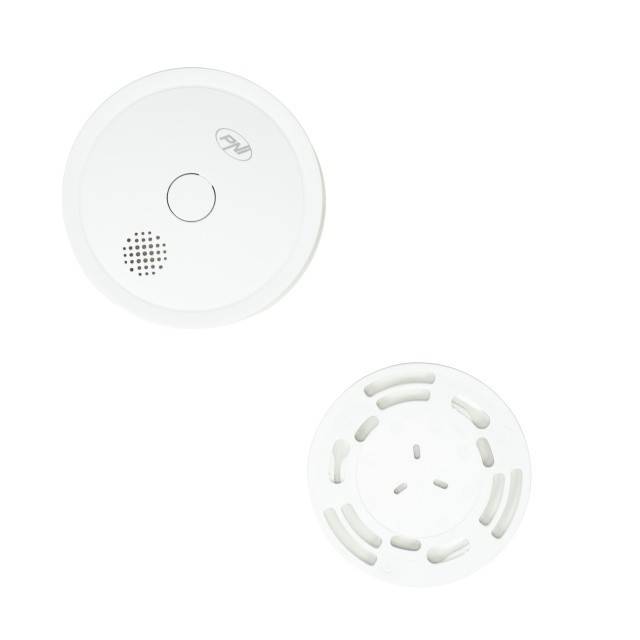 Senzor de fum PNI SafeHouse HS261 cu Wi-Fi, control din aplicatia Tuya Smart, alimentare baterie 3V, 85dB, alarma sonora si vizuala, alarma