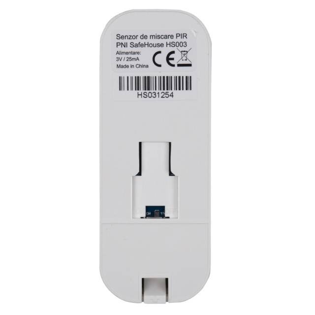 Senzor de miscare PIR PNI SafeHouse HS003 fara fir pentru sisteme de alarma wireless