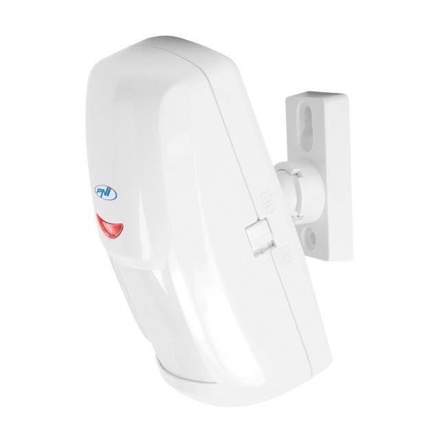 Senzor de miscare PIR PNI SafeHouse HS004, pentru sisteme de alarma wireless, cu imunitate la animale, sensibilitate reglabila