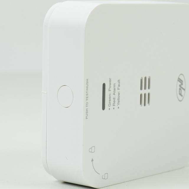 Senzor de monoxid de carbon (CO) PNI SafeHouse HS281 cu Wi-Fi, control din aplicatia Tuya Smart, alimentare baterii AA, 85dB, alarma sonora si