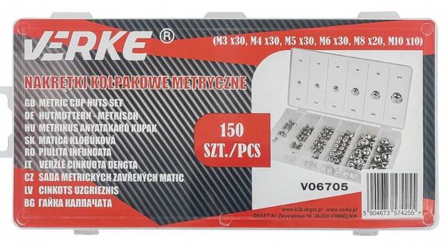 Set 150 buc Piulite cap bombat M3-M10 VERKE