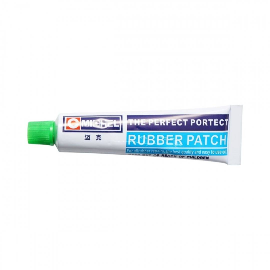 Set 16 petice vulcanizare rotunde 50mm + 1 tub adeziv 20ml pentru camere de aer Michel