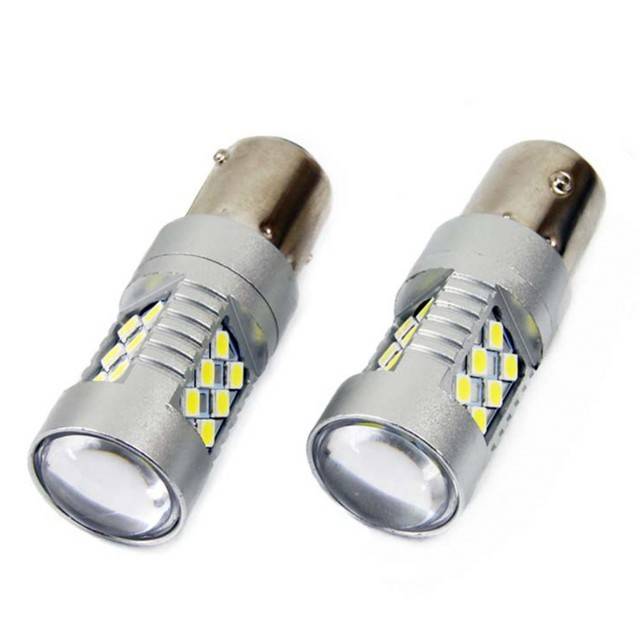 Set 2 becuri auto cu LED AMIO 12-24V, BA15S P21W , 24 SMD 3030